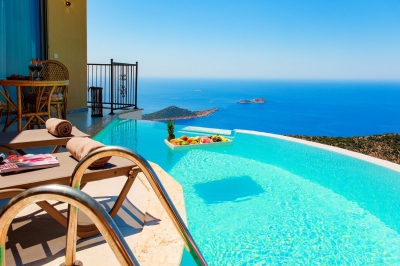 Villa Sunset, doğa içerisinde, deniz manzaralı, özel havuzlu, 2 kişilik  balayı villası